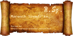 Maresch Szemőke névjegykártya